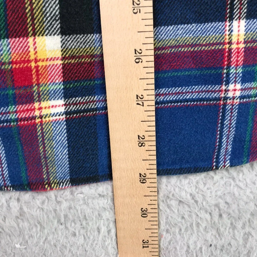 Polo Ralph Lauren Shirt Mens M Blue Plaid Flannel Button Up Pocket Long Sleeve